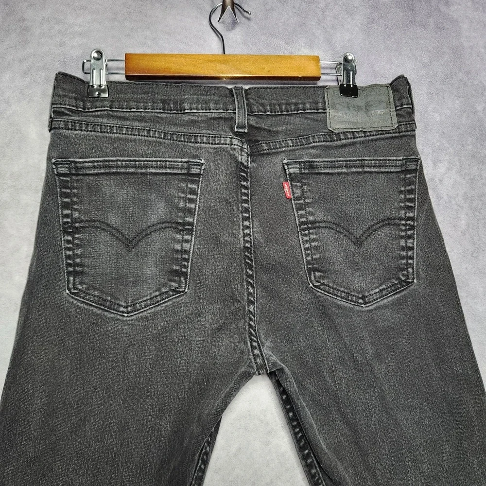 Levis 510 Skinny Fit Jeans Mens 32 to 34x30 Faded Black Denim‎ Pants